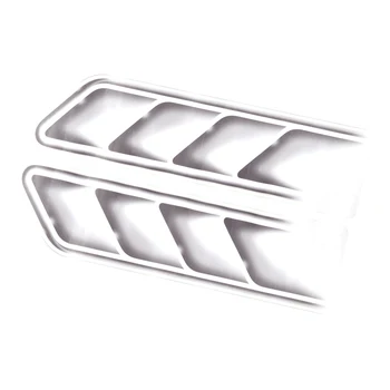 1 Пара универсальных автомобильных наклеек из серого ПВХ для переднего левого и правого воздушного потока, Боковое вентиляционное отверстие, наклейка для декора
