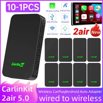 10-1шт CarlinKit 2air 5.0 CarPlay Адаптер Беспроводной Android Автоматический Ключ Apple Car Play Box для iOS и Android Wifi Автоматический Разъем