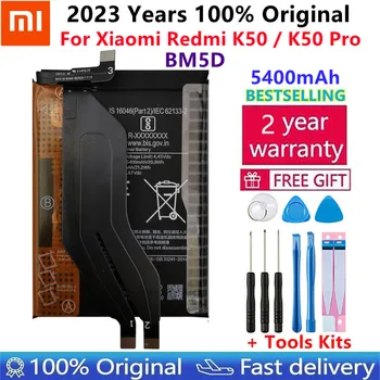 100% Оригинальный новый высококачественный аккумулятор Xiao Mi 5500mAh BM5D для Xiaomi Redmi K50 K50 Pro K50Pro Batteries Bateria