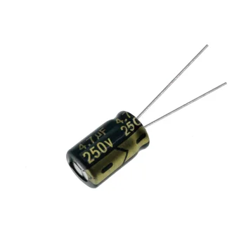 100шт 4.7мкФ 250 В 4.7MFD 250 Вт 8*12 мм алюминиевый электролитический конденсатор радиальный