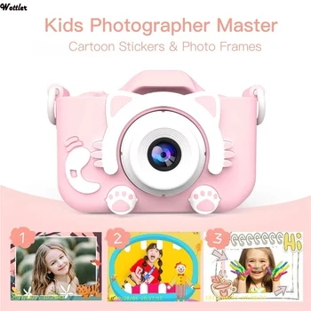 1080P Мини-Милая Детская Цифровая Видеокамера, Игрушки для Видеокамеры, Встроенные Игры для Детей, Рождественские Подарки на День Рождения, Камера