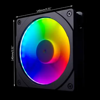 120/140 мм RGB Красочный светодиодный вентилятор с диафрагмой Halo для синхронного управления материнской платой
