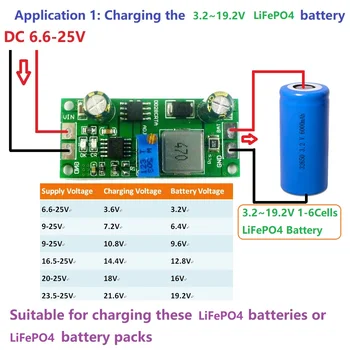 1A 3,2 В 6,4 В 9,6 В 12,8 В 16 В 19,2 В Модуль зарядки LiFePO4 Batterie Charger