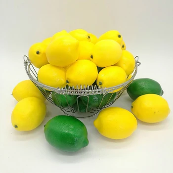 1шт Искусственный Лимонный Поддельный Фрукт S / L Lemon Декоративные Реалистичные Фрукты для дома, гостиной, кухни, Аксессуары для декора