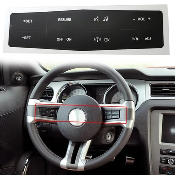 1шт Кнопка управления переключателем рулевого колеса автомобиля Ремонтная наклейка Наклейки для Ford Mustang 2010-2012 Замена автомобильных наклеек