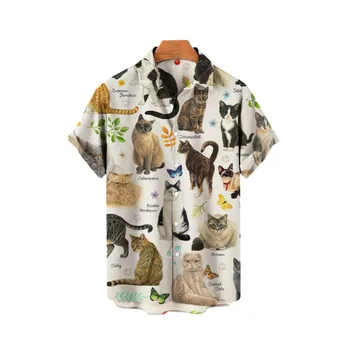 2023, мужские футболки с 3D-принтом Аниме Оверсайз с рисунком кошки, средневековые Дышащие мужские облегающие вечерние винтажные Для Dazn, Бесплатная Доставка