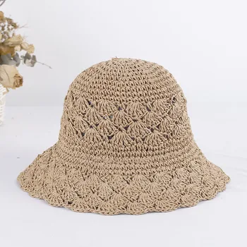 2023 Шляпа с рюшами, летняя шляпа, пляжные женские шляпы от солнца, Новая кепка для гольфа, летняя шляпа, женская шляпа, соломенная шляпа, панама, солнцезащитные шляпы, кепки