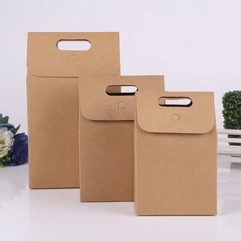 20шт Крафт-коробок для конфет 350гсм картонная коробка-подставка Подарочные Упаковочные коробки Бумажные сумки для свадебных подарков 3 варианта размеров