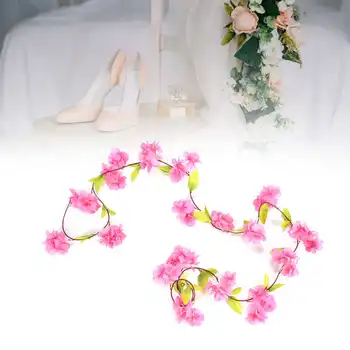 216 см Шелковая ткань Искусственный цветок Вишня В цвету DIY Украшение Поддельный цветок вишни для домашних принадлежностей для прополки