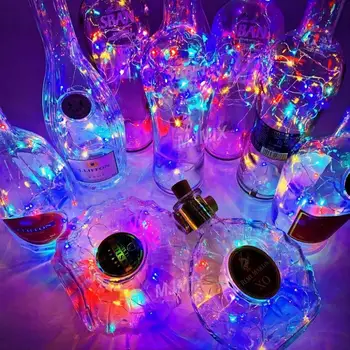 30 светодиодных светильников для бутылок вина с пробкой 3 м Пробковые фонари Сказочные мини-гирлянды для бутылок с ликером Ремесла Вечерние Свадебные украшения