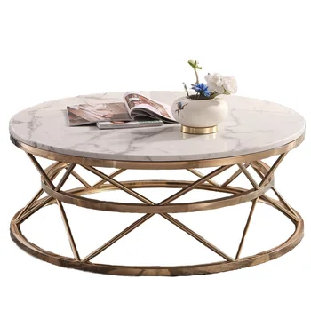 30x Tables Pack, круглый журнальный столик высотой 40 см со столешницей из искусственного мрамора