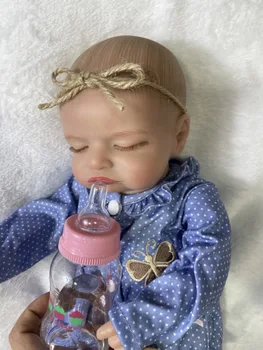 46 см Готовая Кукла Reborn Baby Розали Спящая Девочка Реалистичная Новорожденная 3D Кожа Игрушка Ручной Работы Фигурка Подарок На День Рождения Для Девочек lol