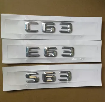 5X 3D хромированный значок для ремонта автомобиля, наклейка на багажник автомобиля, задняя эмблема, буквы значка для Mercedes C63 E63 S63