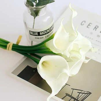 8 шт./комплект Домашнего декора, прочный подарок, не выцветающий, имитация свадьбы из искусственных цветов для вазы, Калла, лилия, реквизит для фотосессии