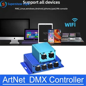 ArtNet-Сценический светильник DMX ArtNet/двунаправленный преобразователь DMX Нового дизайна с 4 гнездовыми DMX-разъемами ARM-процессора