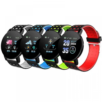 Bluetooth-совместимый спортивный браслет с круглым циферблатом, полностью сенсорный экран, водонепроницаемые часы для занятий спортом, фитнесом, тренажерным залом