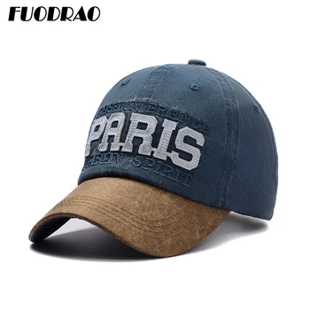FUODRAO, Новая бейсболка в британском стиле, мужские Винтажные кепки из выстиранного хлопка в стиле хип-хоп, Регулируемая Спортивная шляпа от Солнца, Женская бейсболка Snapback B20