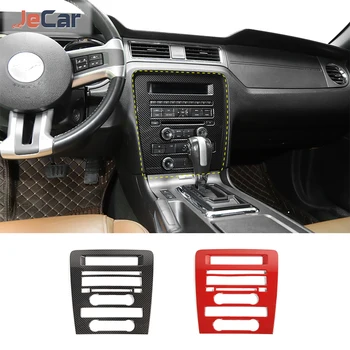 JeCar ABS Автомобильное центральное управление, CD-панель, Отделка крышки, Наклейки для Ford Mustang 2009-2013 Аксессуары для интерьера автомобиля