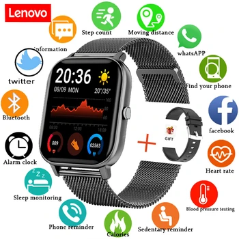 Lenovo Новые мужские женские смарт-часы Bluetooth Call, водонепроницаемые спортивные смарт-часы для Android IOS, браслет для отслеживания сердечного ритма, фитнес-браслет