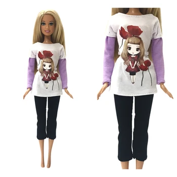 NK Новейший 1 комплект Фирменного костюма для куклы с длинным рукавом, праздничная одежда, модное платье для Барби, аксессуары, кукла, лучший подарок для девочки