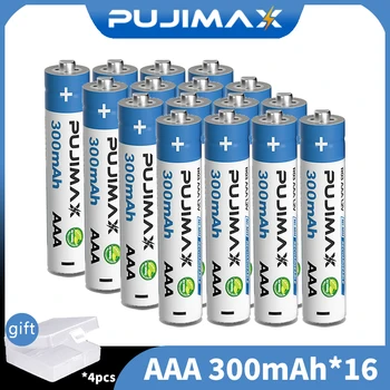 PUJIMAX 16шт 300 мАч AAA NI-MH Аккумуляторная батарея Подходит для электрической зубной щетки, электробритвы, игровых консолей, геймпадов, игрушек