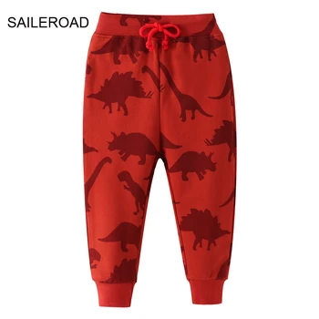 SAILEROAD от 2 до 7 лет 2022, новые весенние штаны с динозаврами для мальчиков, детские брюки для мальчиков, повседневные свитшоты, теплые спортивные штаны