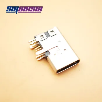 Smonisia 10шт Черный USB-разъем 3.1 Боковая вставка 16P Пластина, удлиненная на 90 градусов с разъемом Shell / Iron Shell TYPE-C
