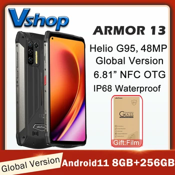 Ulefone Power Armor 13 13200 мАч Водонепроницаемый Прочный Мобильный Телефон 8 ГБ + 256 ГБ Android 11 Смартфон NFC OTG Мобильный телефон