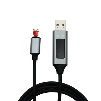 USB-кабель с ЖК-дисплеем тока и напряжения для быстрого зарядного устройства Зарядный кабель 3,3 фута для телефона