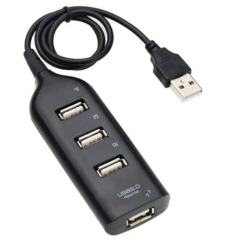 USB-концентратор 2.0, высокоскоростной разветвитель с несколькими USB, 4-портовый USB-концентратор, адаптер для ноутбука, ресивер, компьютерные аксессуары