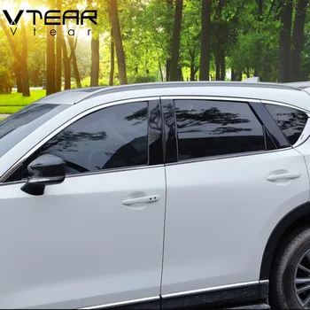 Vtear Для Subaru Forester Декоративная наклейка на оконную стойку Subaru Forester, Глянцевая черная отделка, Защита от царапин, Покрытие зеркальной поверхности, Аксессуары
