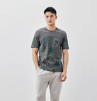 W3085.- Летняя новая футболка с буквенным принтом, мужская хлопковая футболка с коротким рукавом в европейском и американском стиле для отдыха.