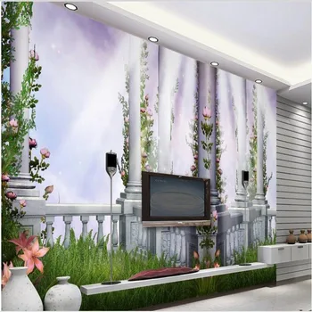 wellyu Пользовательские крупномасштабные фрески Континентальный Сад Eden 3D гостиная телевизор диван фон стены нетканые обои