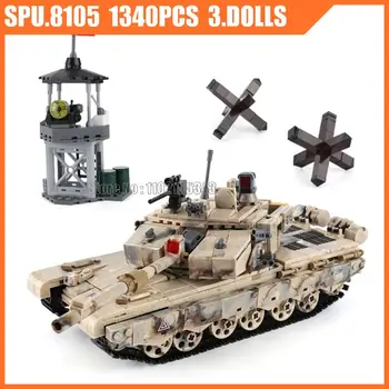 Xb06021 1340 шт. Военный танк Ww2 99 3 куклы Армейское оружие Мальчик Строительные блоки Игрушечный кирпич