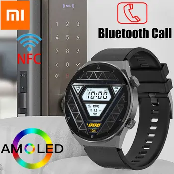 Xiaomi Mjia Новые смарт-часы с NFC контролем доступа Мужские AMOLED HD Экран Bluetooth Вызов Смарт-часов большой емкости 320 мАч