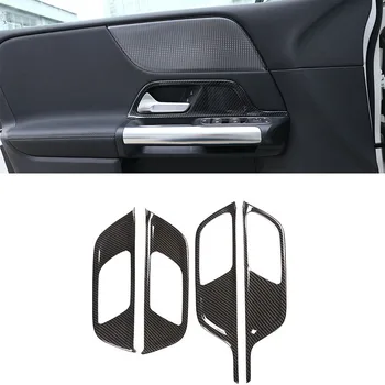 Автомобильная Внутренняя Дверная ручка из углеродного волокна ABS, накладка на рамку, наклейка Для Mercedes Benz B Class W247 2020 + Аксессуары Для Укладки автомобилей