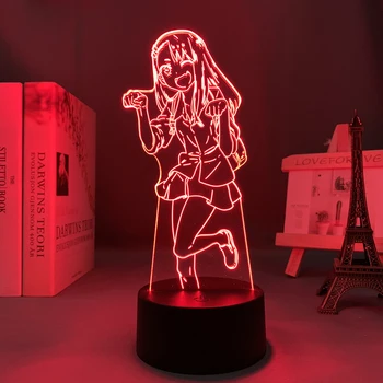 Аниме 3d Light Don't Toy with Me Miss Nagatoro для Украшения Спальни Светодиодный Ночник Подарок На День Рождения Декор Комнаты Настольная Лампа Манга