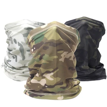Армейские военные Походные шарфы Ветрозащитная грелка для шеи из полиэстера, Анти-УФ, Тактическая Камуфляжная маска для лица, Бандана, Охотничье походное снаряжение