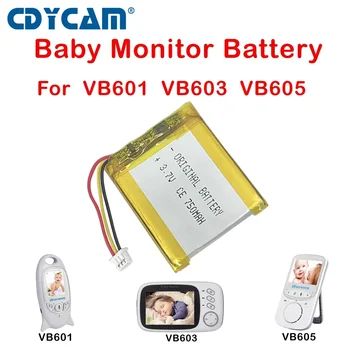 Батарея видеоняни и радионяни VB601/VB603/VB605battery, 3,7 В 750 мАч/650 мАч няня камера безопасности домофон BM603 сменная батарея
