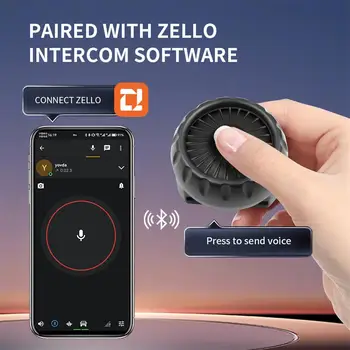 Беспроводной контроллер кнопки PTT, совместимый с голосовым домофоном Zello, Bluetooth-совместимая кнопка без батареи, новая