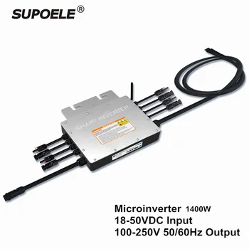 Водонепроницаемый IP65 микроинвертор с привязкой к солнечной сети Микроинвертор мощностью 1400 Вт для встроенных систем солнечной энергетики