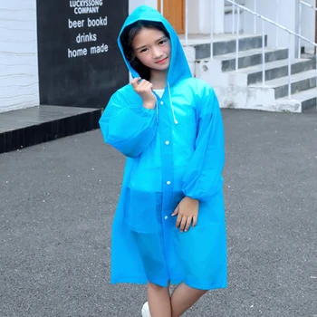 Водонепроницаемый детский дождевик, Однотонный Портативный Детский Дождевик для путешествий на открытом воздухе, дождевик для мальчиков и девочек, 2023 г.