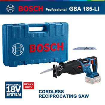 Возвратно-поступательная пила Bosch GSA 185-литиевая Аккумуляторная пила Портативные пилы на батарейках для резки металла, дерева, Аккумуляторная мощность резки