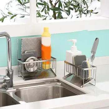 Губка для мытья посуды со съемным стержнем, держатель для кухонной раковины, губка для мытья посуды, держатель для дозатора мыла