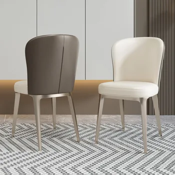 Дизайнерские обеденные стулья с поддержкой спины, Роскошное Современное металлическое Белое Итальянское кресло для отдыха, Мебель Nordic Sillas