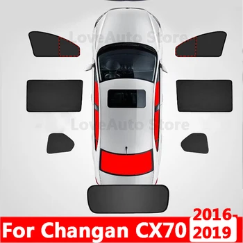 Для Changan CX70 CX70T 2016-2019 Автомобильный Магнит, защита от солнца, Козырек для заднего стекла, Аксессуары для защиты от солнца