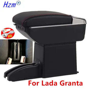 Для Lada Granta Подлокотник Для автомобиля Lada Granta Коробка для подлокотника Интерьер USB LED центральный магазин коробка для хранения содержимого Аксессуары для подлокотников