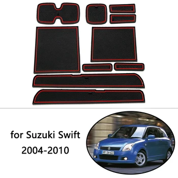 для Suzuki Swift ZD11S ZC31S 2004 ~ 2010 Резиновый Противоскользящий Коврик Дверной Паз Чашка Коврик Подушка Для Телефона Ворота Подстилка Коврик Автомобильные Аксессуары