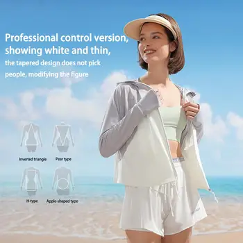 Дышащая женская солнцезащитная одежда, охлаждающая рубашка с капюшоном и защитой от ультрафиолета Для летних походов на открытом воздухе