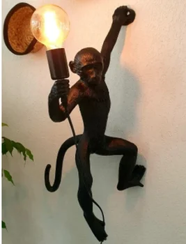 Европейская смола, черно-белая лампа в виде обезьяны, Торшер, кабинет творческой личности, Детская спальня, Подвесной светильник